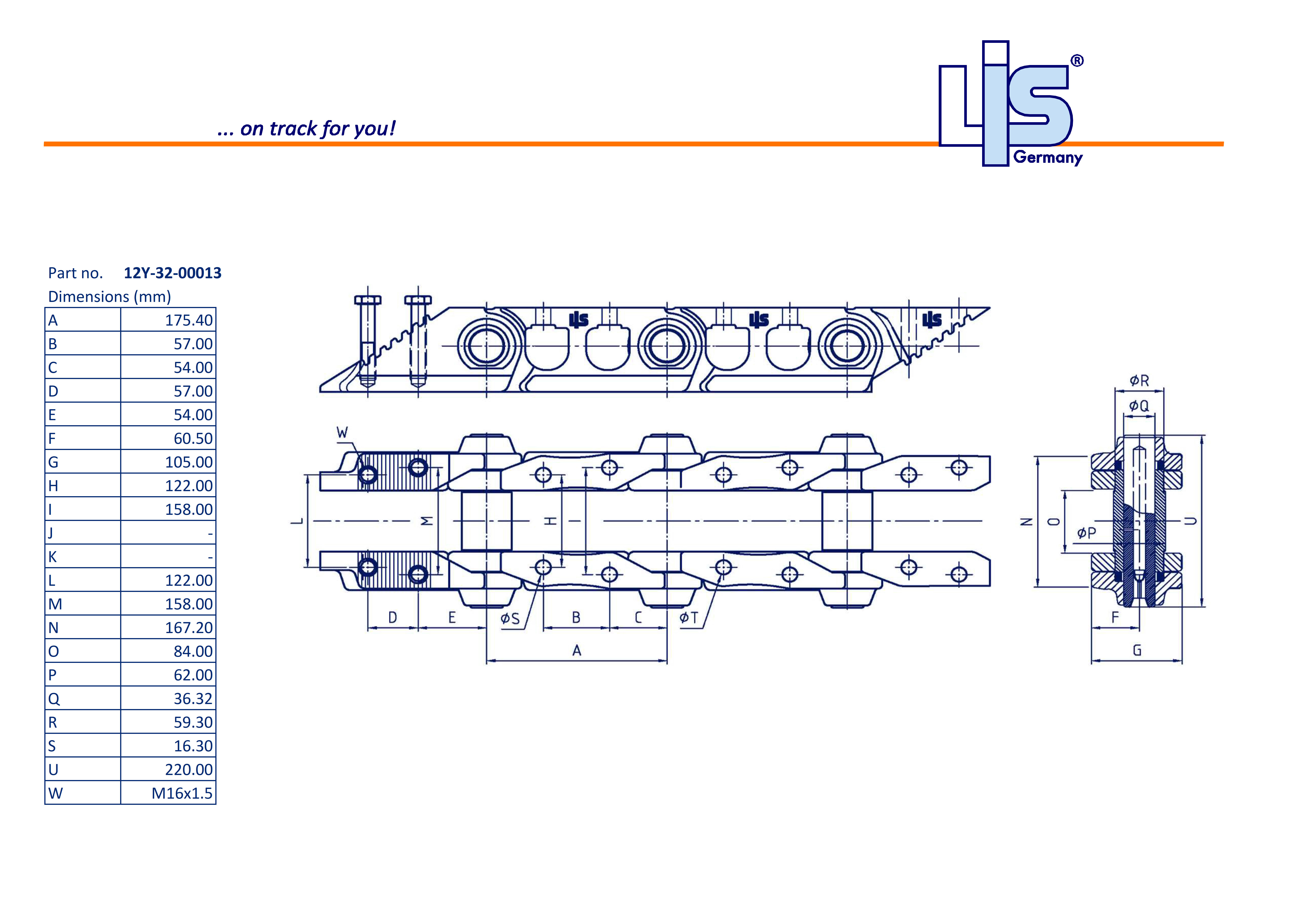 LINK ASSY 44 L LUBRICATED