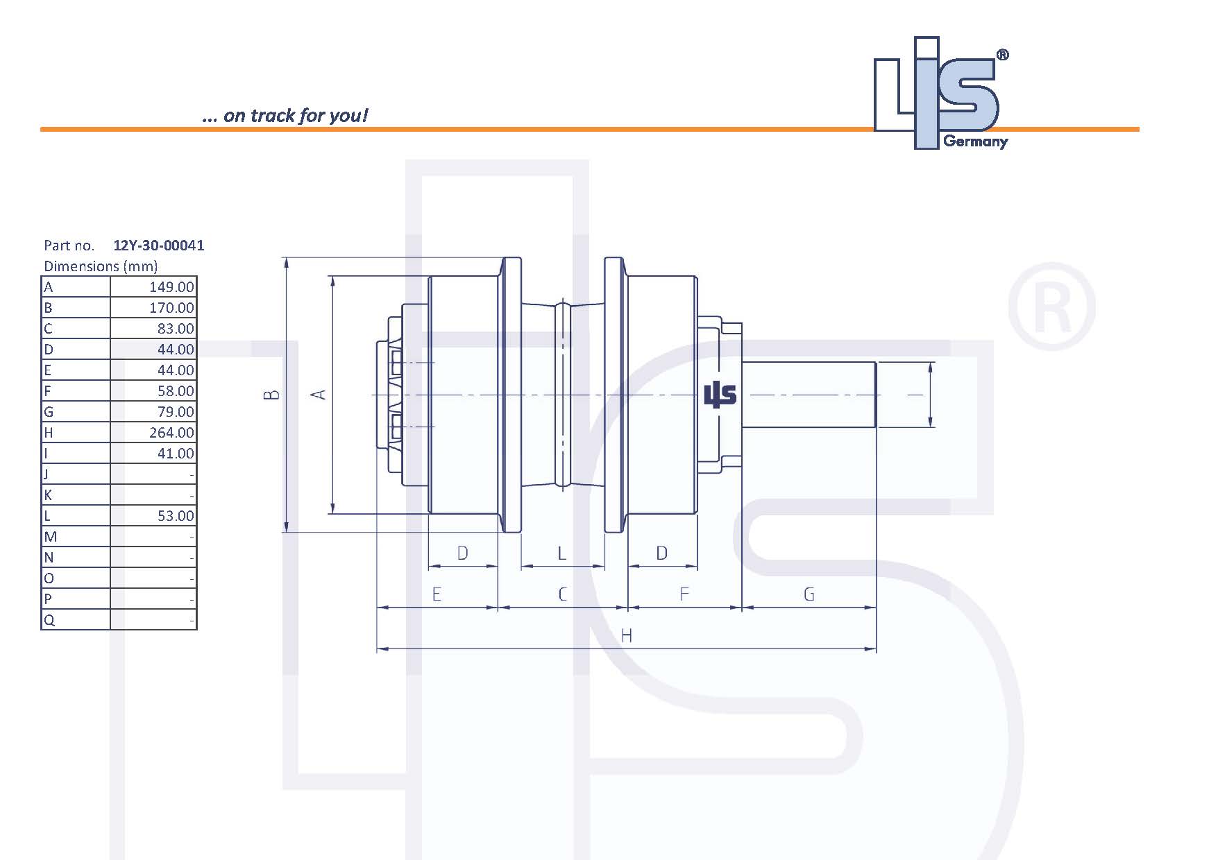 LIS® Carrier Roller 12Y-30-00041