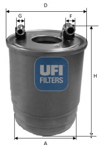 UFI FILTERS 24.112.00 Kraftstoff-Leitungsfilter Inline
