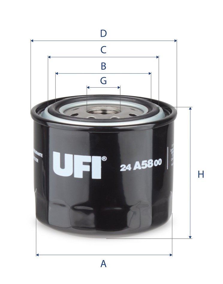 UFI FILTERS 24.A58.00 Kraftstofffilter SpinOn