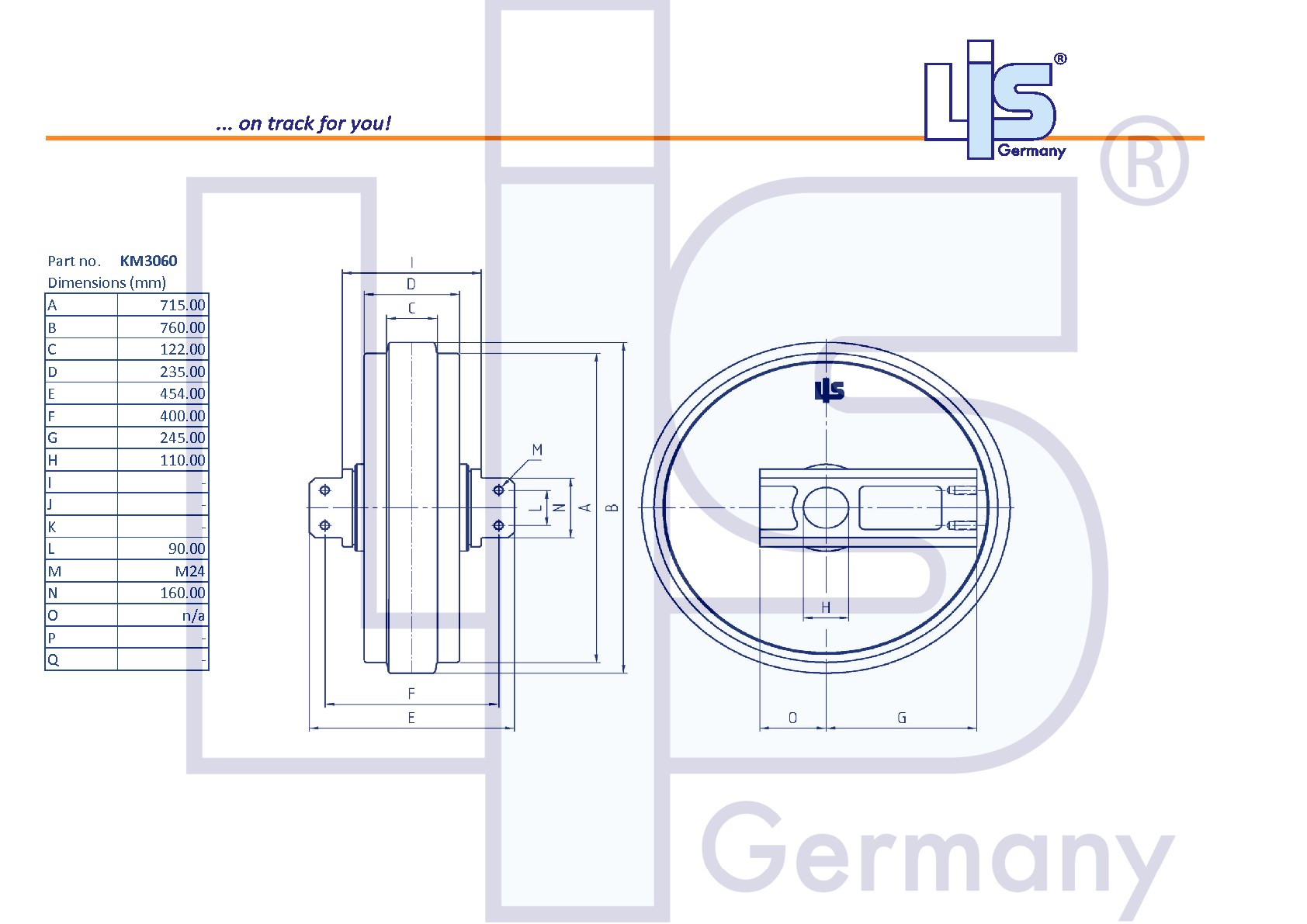 LIS® Idler with Brackets KM3060