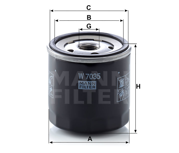 MANN-FILTER W7035 Wechselfilter