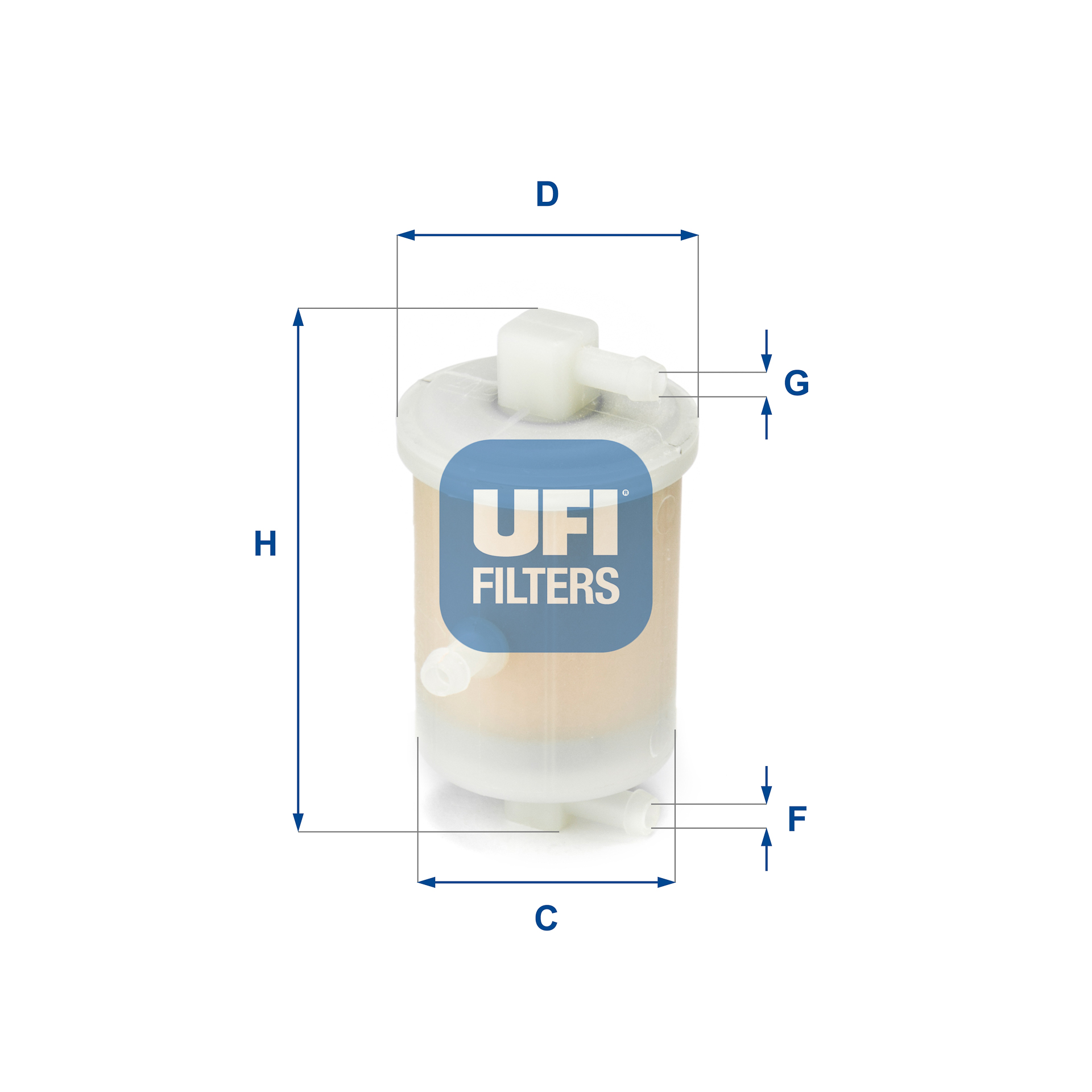 UFI FILTERS 31.017.01 Kraftstoff-Leitungsfilter Inline
