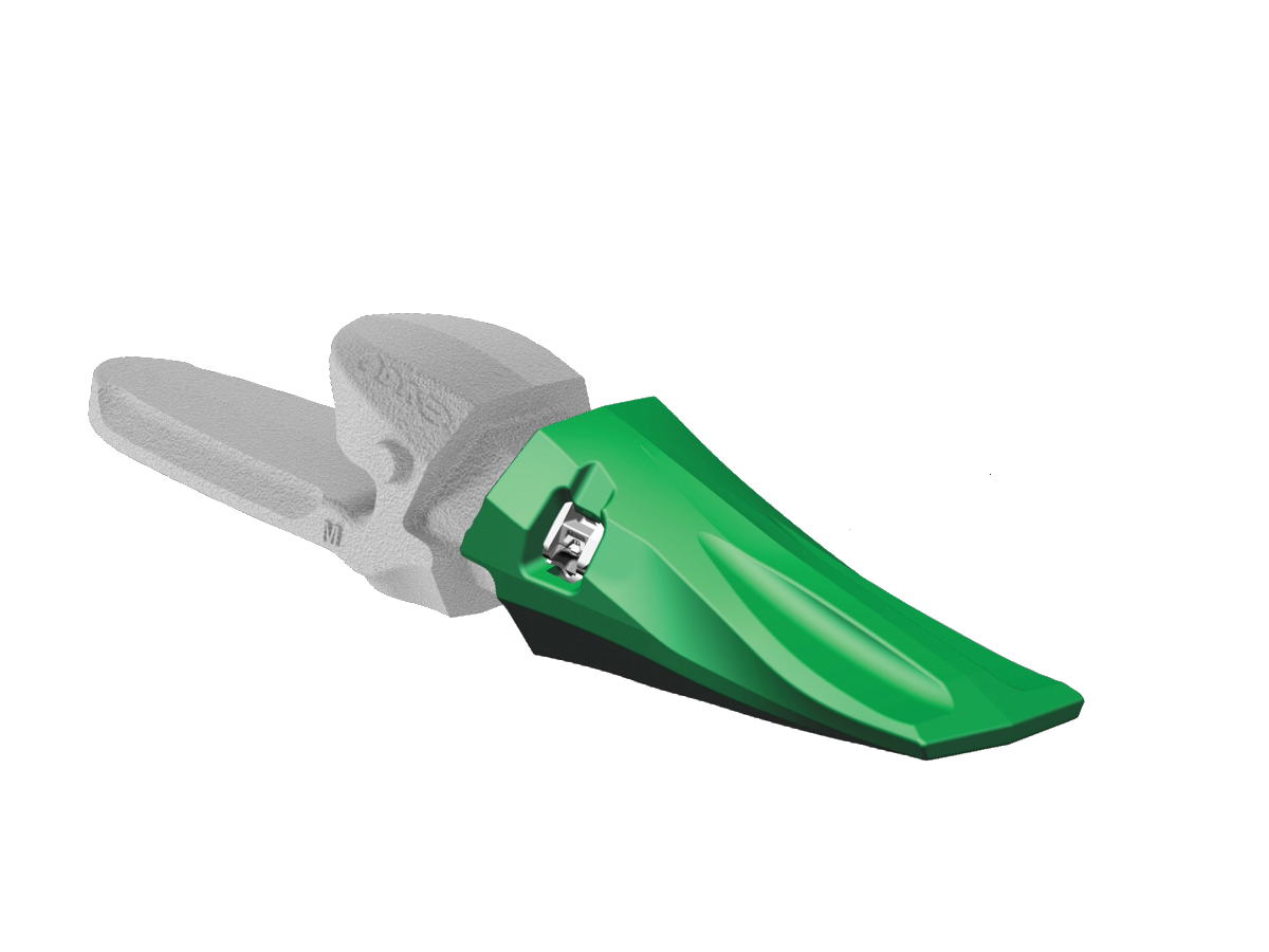 Original ESCO® Zahnspitze und Adapter für Bagger-Anbaugeräte.