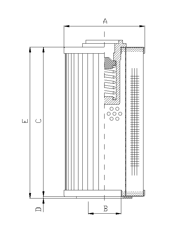 FILTREC WG654 hydraulic filter element
