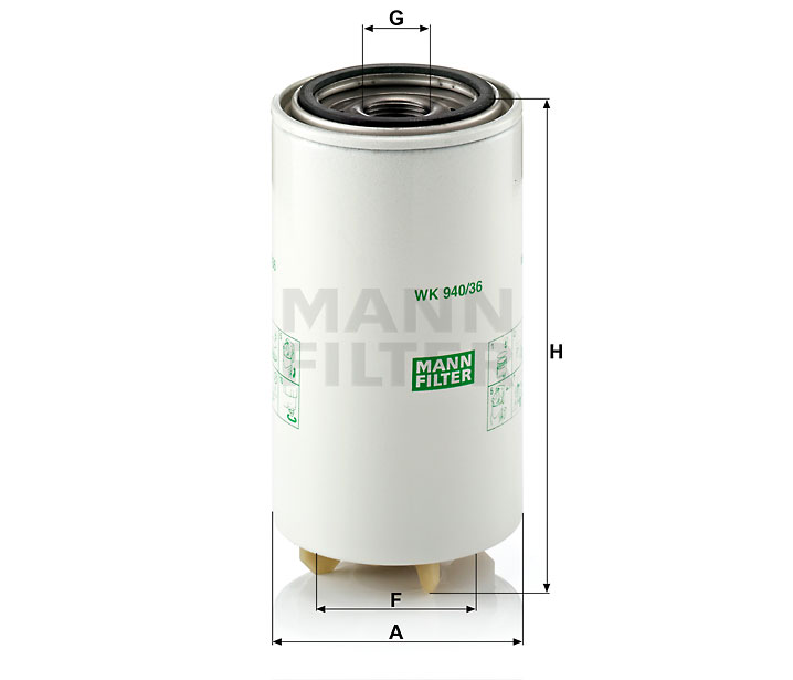 MANN-FILTER WK940/36x Kraftstoffwechselfilter