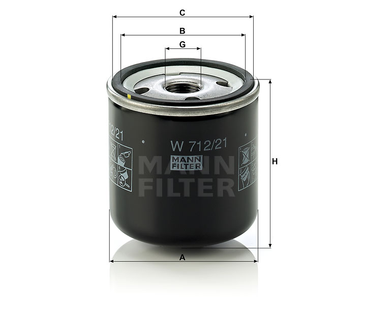 MANN-FILTER W712/21 Wechselfilter SpinOn