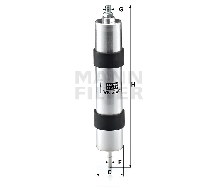 MANN-FILTER WK516/2 Kraftstoff-Leitungsfilter (Inline)
