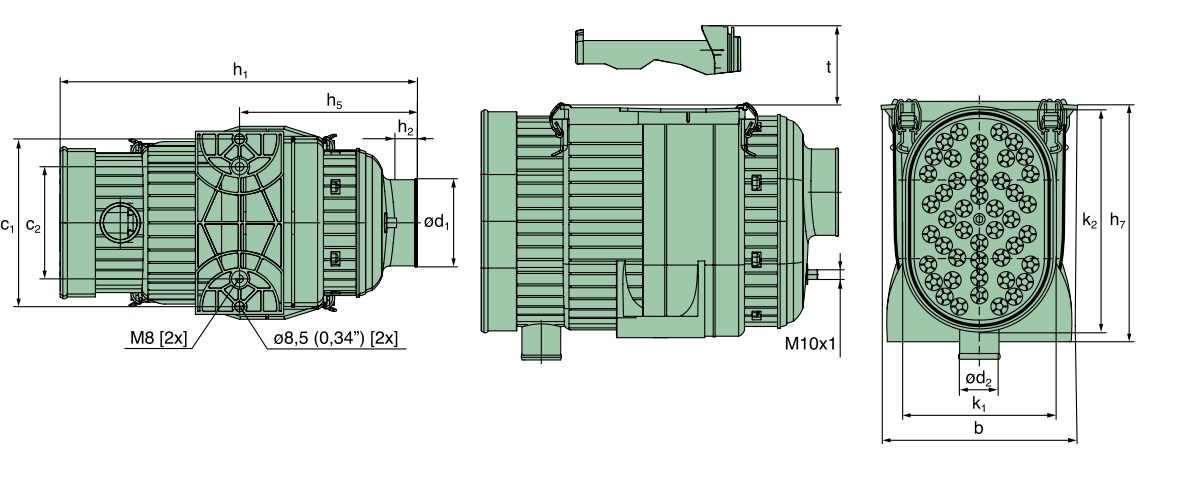 MANN+HUMMEL Luftfilter 4521595912 (Halter rechts)