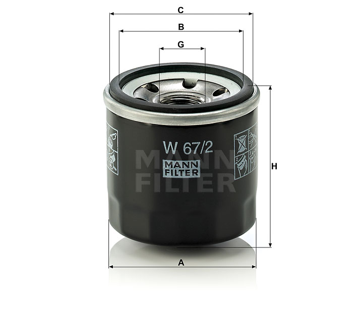 MANN-FILTER W67/2 Wechselfilter SpinOn
