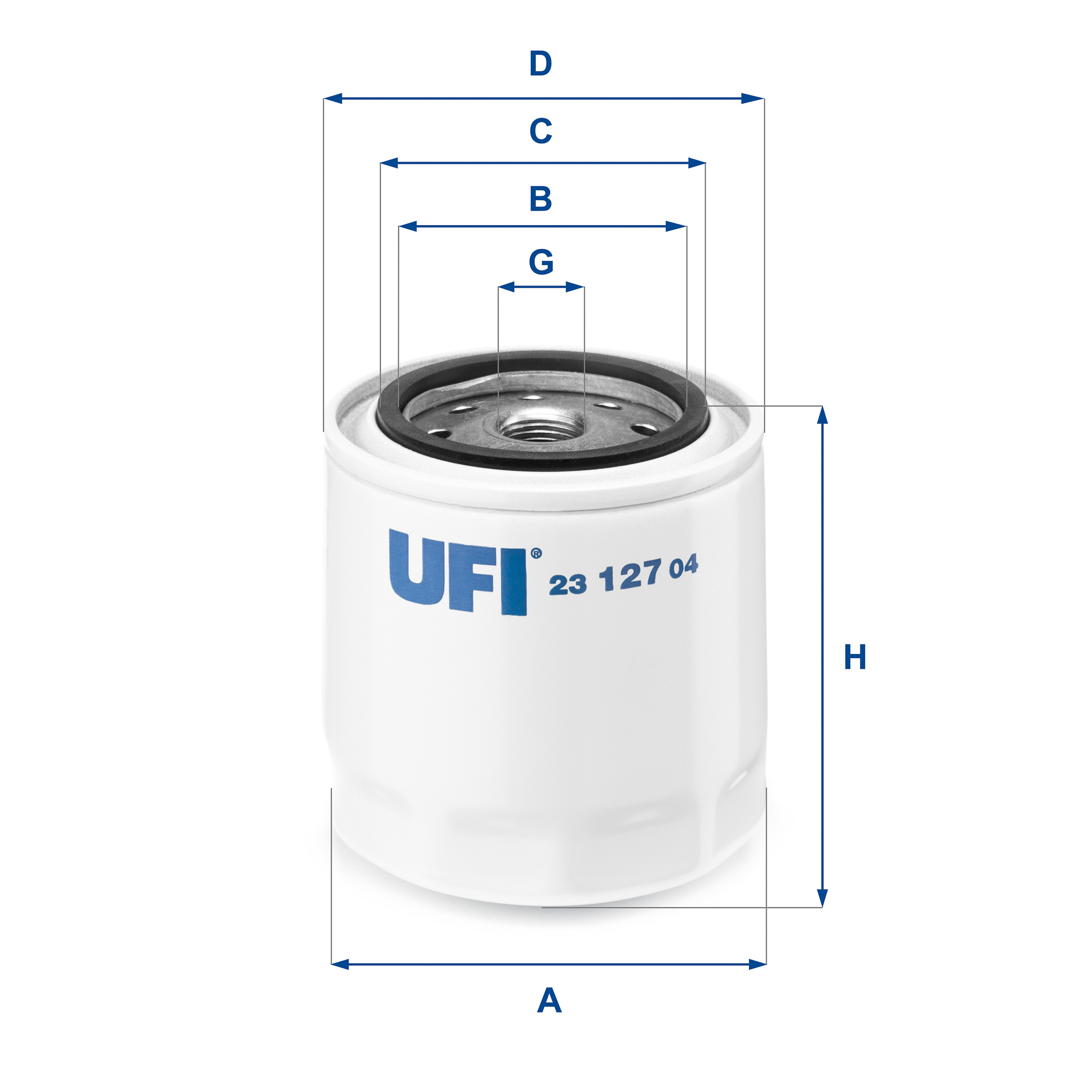 UFI FILTERS 23.127.04 Ölfilter SpinOn