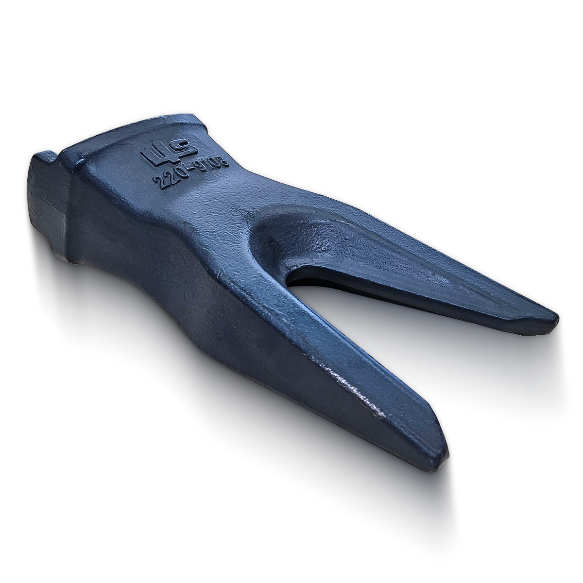 LIS® Baggerzahn K100 2209108 aus hochverschleißfestem Stahlguss für CAT K-System. Optimiert für maximale Eindringtiefe.