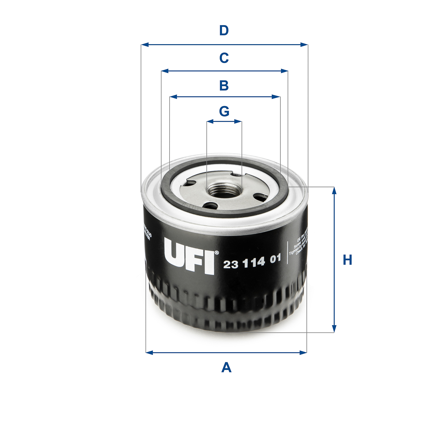 UFI FILTERS 23.114.01 Ölfilter SpinOn