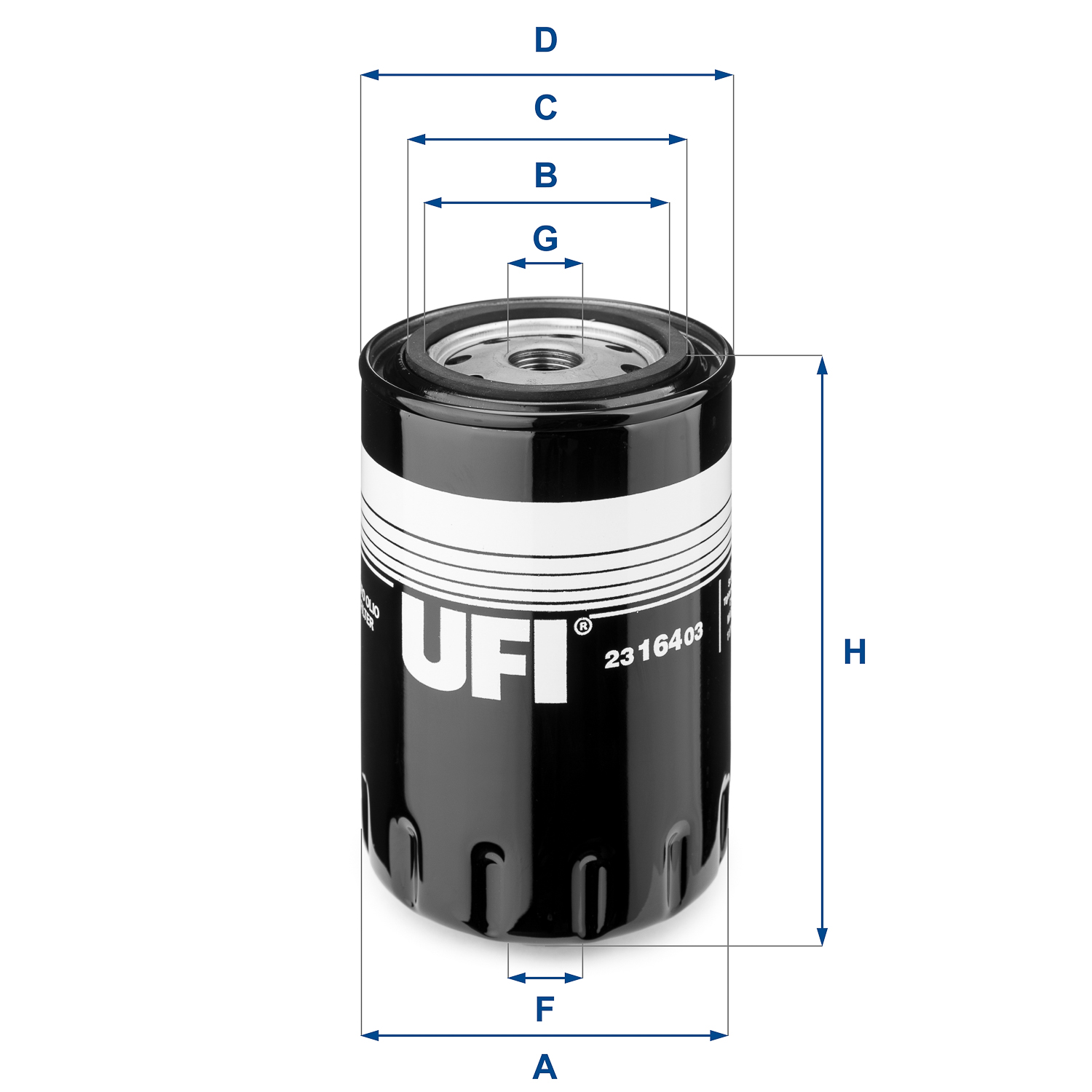 UFI FILTERS 23.164.03 oil filter spin-on